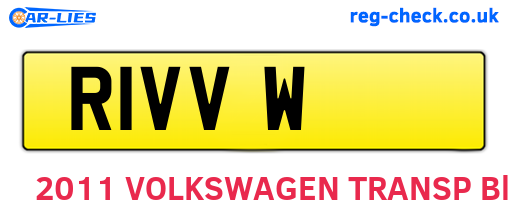 R1VVW are the vehicle registration plates.
