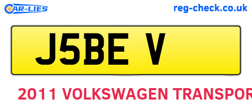J5BEV are the vehicle registration plates.
