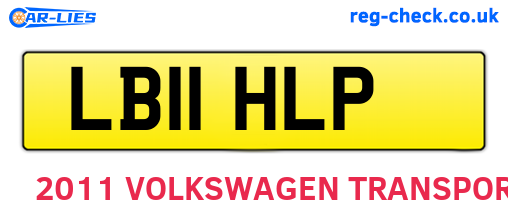 LB11HLP are the vehicle registration plates.