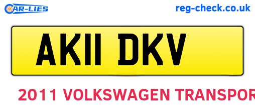 AK11DKV are the vehicle registration plates.