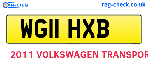 WG11HXB are the vehicle registration plates.