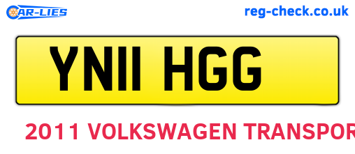 YN11HGG are the vehicle registration plates.