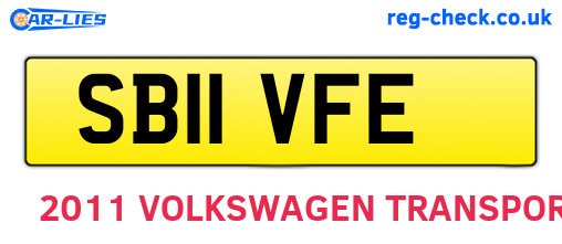 SB11VFE are the vehicle registration plates.