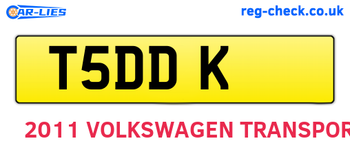 T5DDK are the vehicle registration plates.