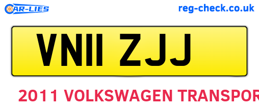 VN11ZJJ are the vehicle registration plates.