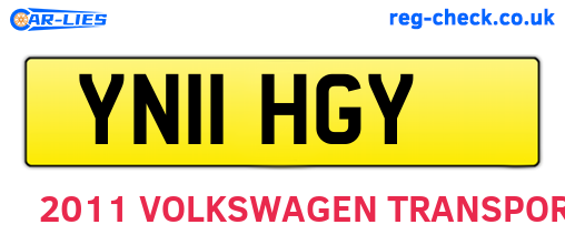 YN11HGY are the vehicle registration plates.
