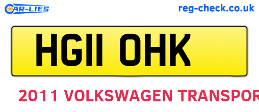 HG11OHK are the vehicle registration plates.