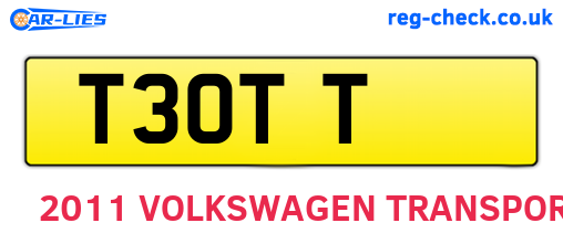 T3OTT are the vehicle registration plates.