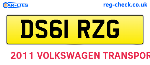 DS61RZG are the vehicle registration plates.