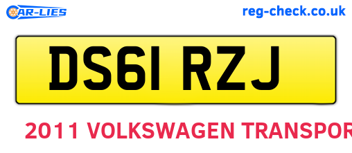 DS61RZJ are the vehicle registration plates.