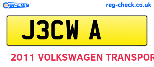J3CWA are the vehicle registration plates.