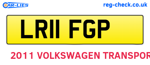 LR11FGP are the vehicle registration plates.