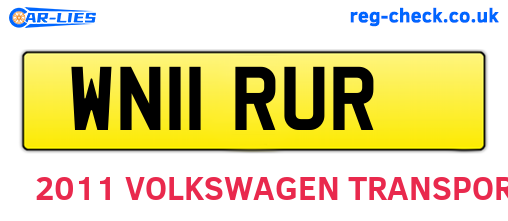 WN11RUR are the vehicle registration plates.