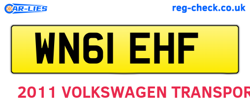 WN61EHF are the vehicle registration plates.