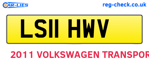 LS11HWV are the vehicle registration plates.