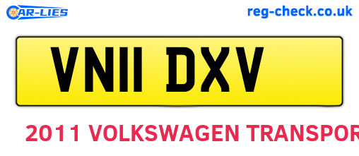 VN11DXV are the vehicle registration plates.