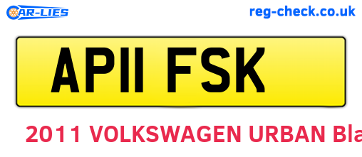 AP11FSK are the vehicle registration plates.