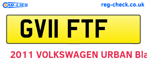 GV11FTF are the vehicle registration plates.