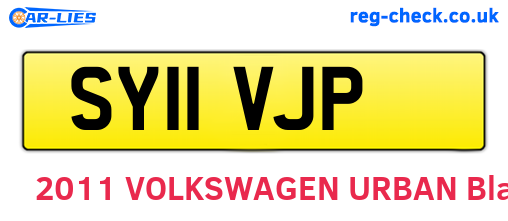 SY11VJP are the vehicle registration plates.