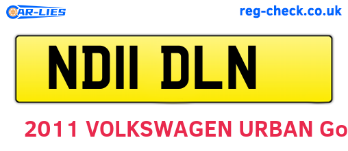 ND11DLN are the vehicle registration plates.