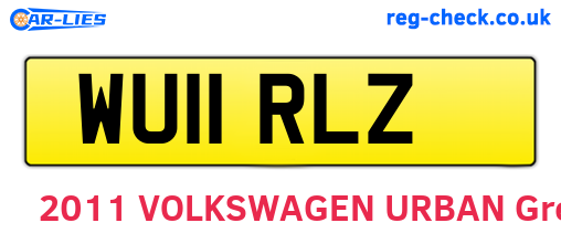 WU11RLZ are the vehicle registration plates.