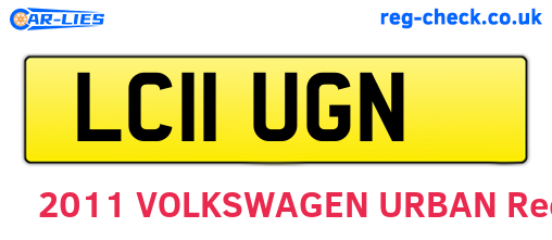 LC11UGN are the vehicle registration plates.