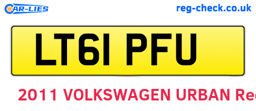 LT61PFU are the vehicle registration plates.