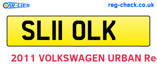 SL11OLK are the vehicle registration plates.