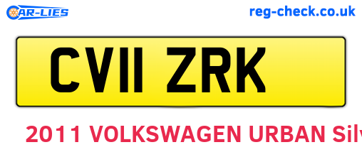 CV11ZRK are the vehicle registration plates.