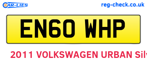 EN60WHP are the vehicle registration plates.