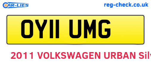 OY11UMG are the vehicle registration plates.