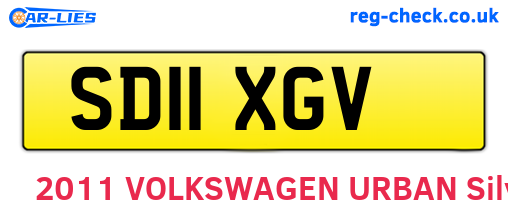 SD11XGV are the vehicle registration plates.
