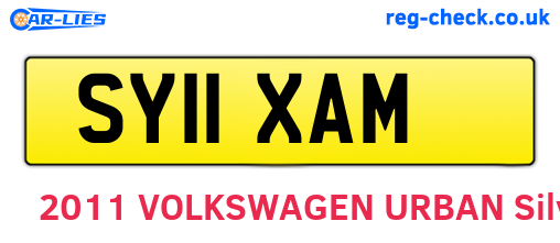 SY11XAM are the vehicle registration plates.