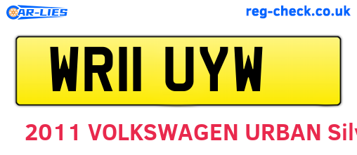 WR11UYW are the vehicle registration plates.