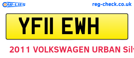 YF11EWH are the vehicle registration plates.