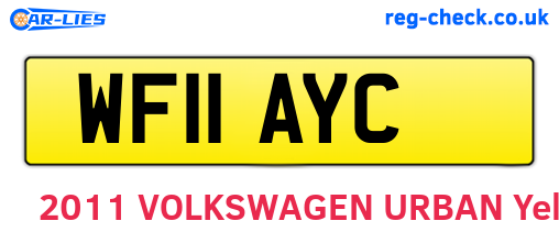 WF11AYC are the vehicle registration plates.