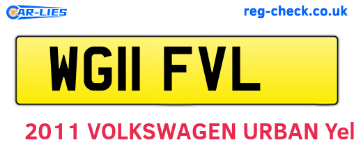 WG11FVL are the vehicle registration plates.