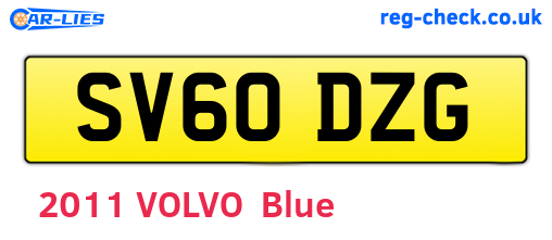 SV60DZG are the vehicle registration plates.
