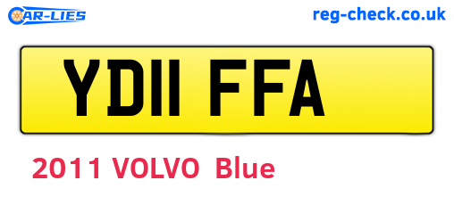 YD11FFA are the vehicle registration plates.