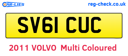 SV61CUC are the vehicle registration plates.