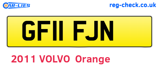 GF11FJN are the vehicle registration plates.