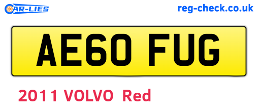 AE60FUG are the vehicle registration plates.