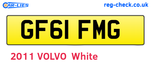 GF61FMG are the vehicle registration plates.