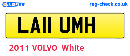 LA11UMH are the vehicle registration plates.