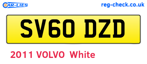 SV60DZD are the vehicle registration plates.