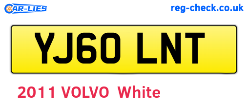 YJ60LNT are the vehicle registration plates.
