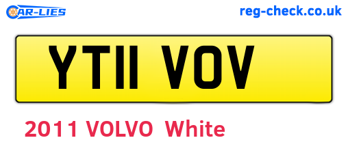YT11VOV are the vehicle registration plates.