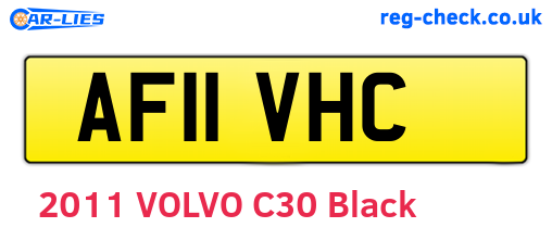 AF11VHC are the vehicle registration plates.