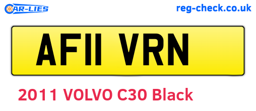AF11VRN are the vehicle registration plates.
