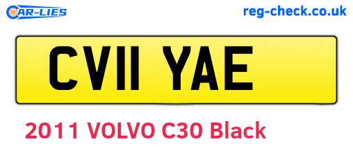 CV11YAE are the vehicle registration plates.